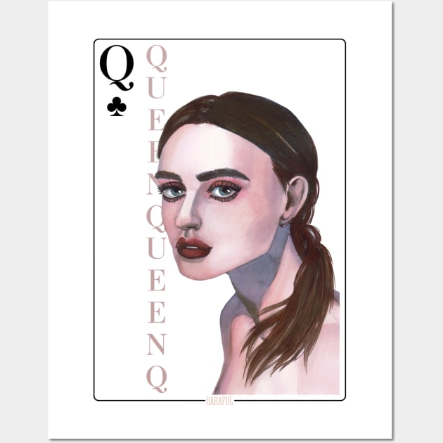 Queen of Clubs Wall Art by Sharaful